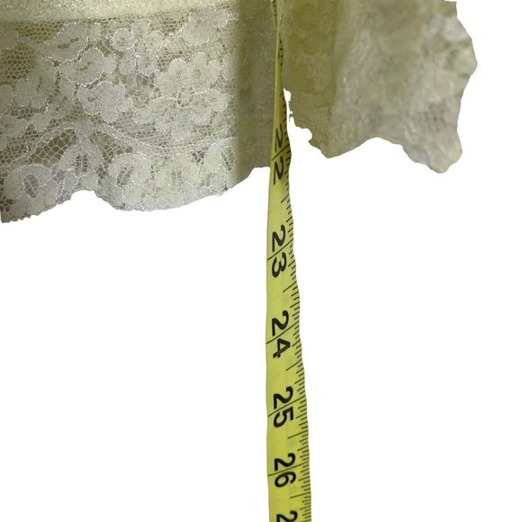 Vintage 60s Yellow Short Lace Antron Nylon Tricot Slip Small - Picture 7 of 7